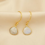 Rainbow Moonstone Dangle Earrings