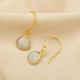 Rainbow Moonstone Dangle Earrings