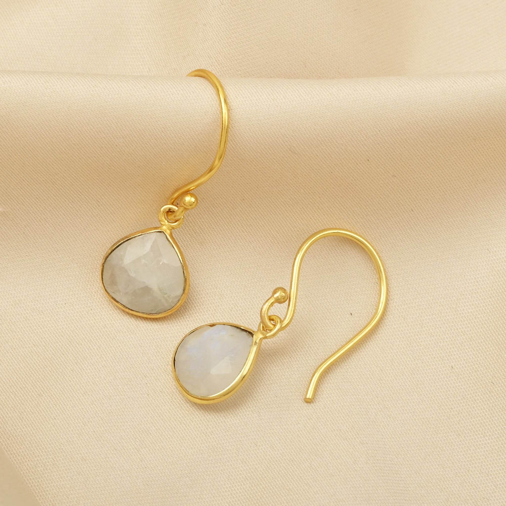Moonstone Drop Earrings - La Vitá Jewels