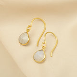 Rainbow Moonstone Dangle Earrings