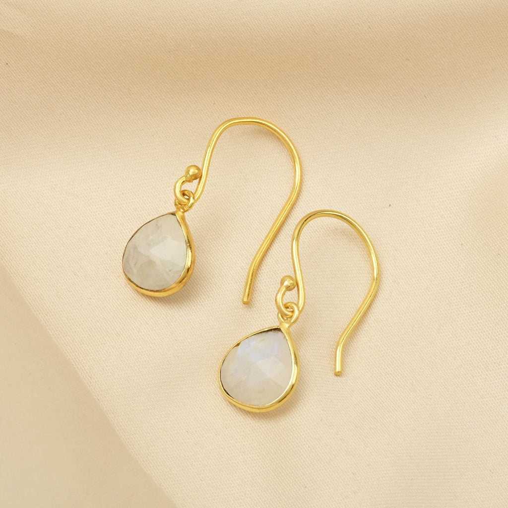 Moonstone Drop Earrings - La Vitá Jewels
