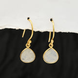 Rainbow Moonstone Dangle Earrings
