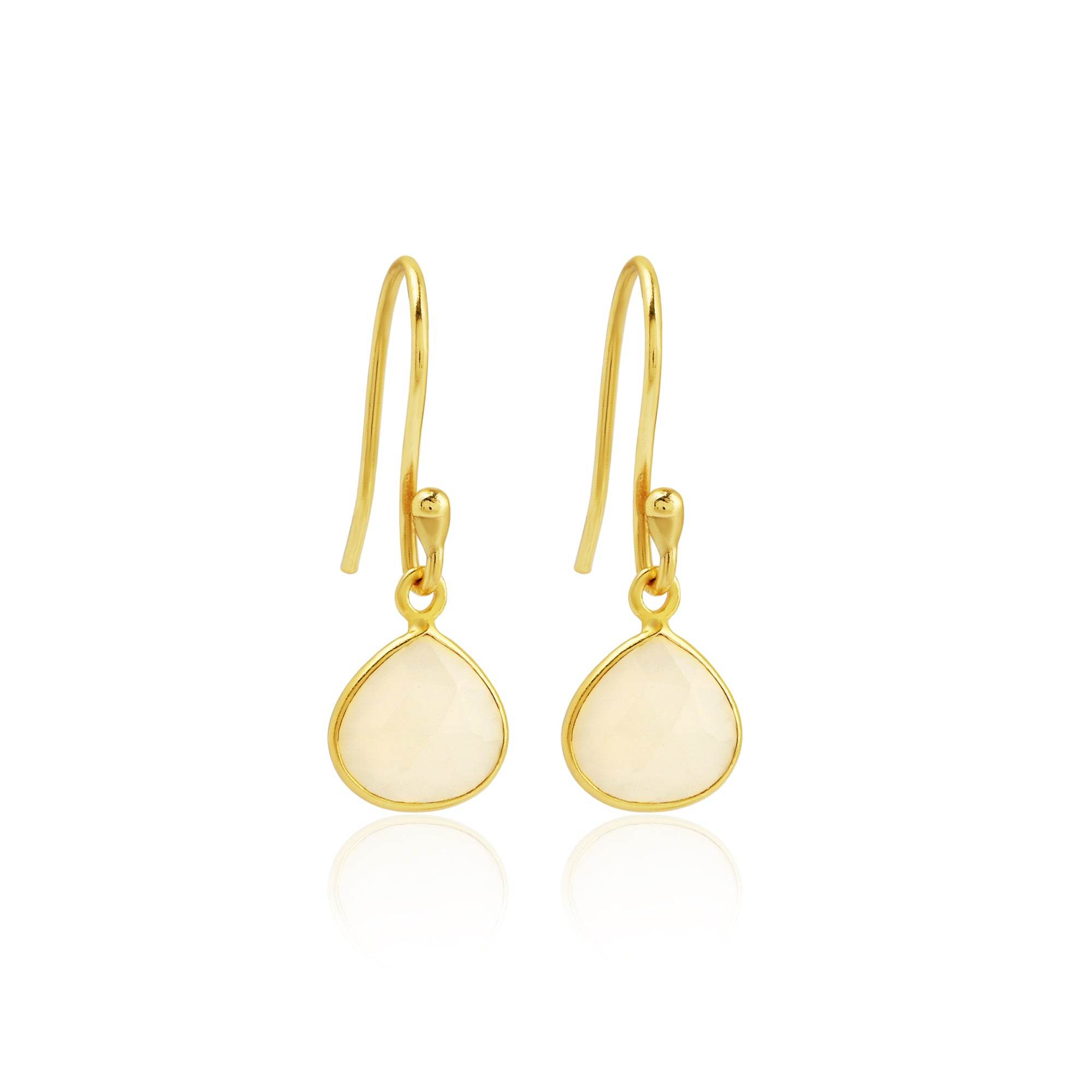 Moonstone Drop Earrings - La Vitá Jewels