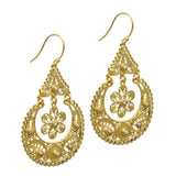 Pearl  Dangle Earrings In  22k  Women accessory