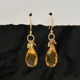 Citrine, Garnet and Peridot Dangle Earrings