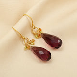 Citrine, Garnet and Peridot Dangle Earrings