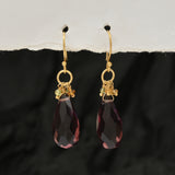 Citrine, Garnet and Peridot Dangle Earrings