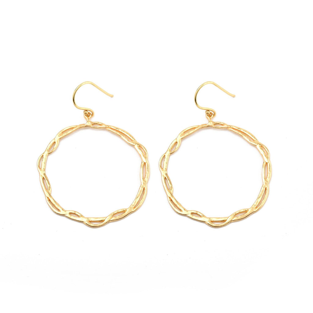 Spiral Circle Earrings - La Vitá Jewels