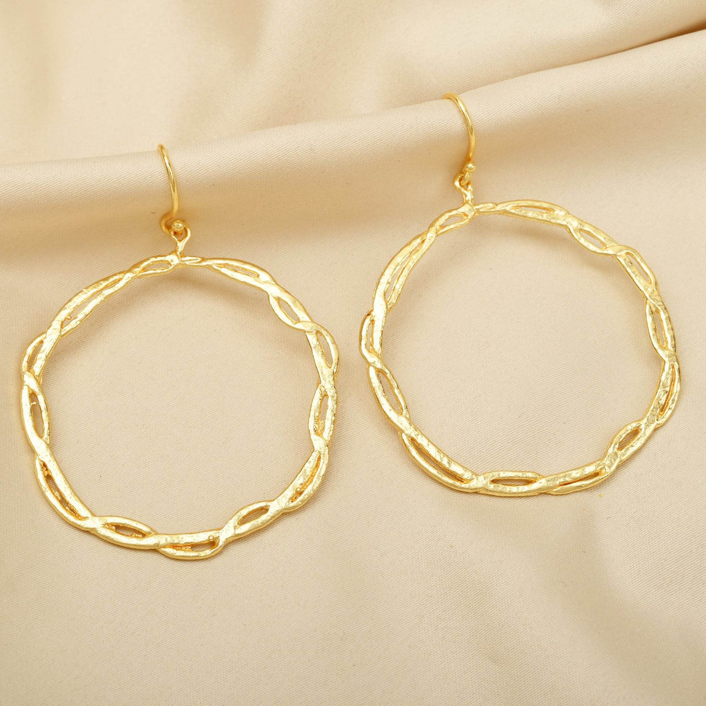 Spiral Circle Earrings - La Vitá Jewels