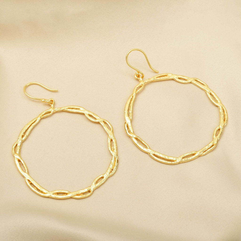 Spiral Circle Earrings - La Vitá Jewels