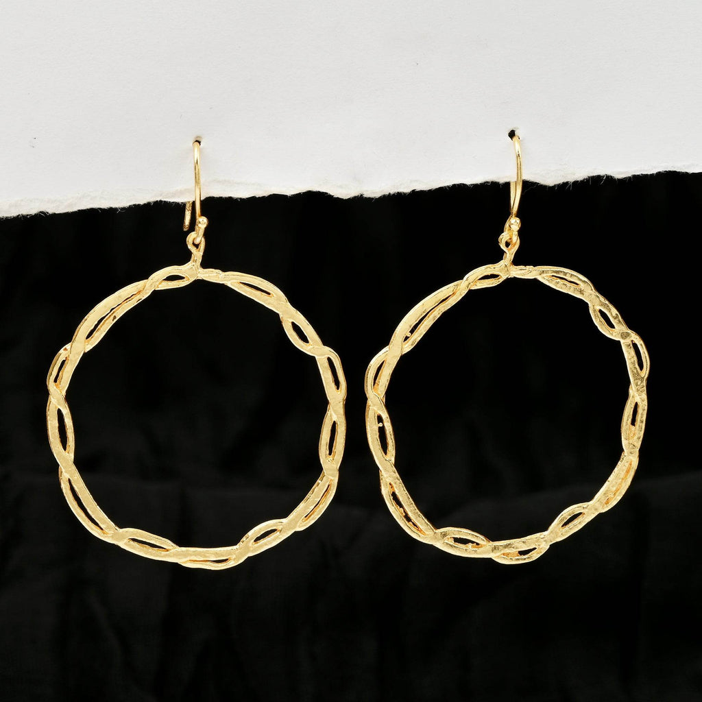 Spiral Circle Earrings - La Vitá Jewels