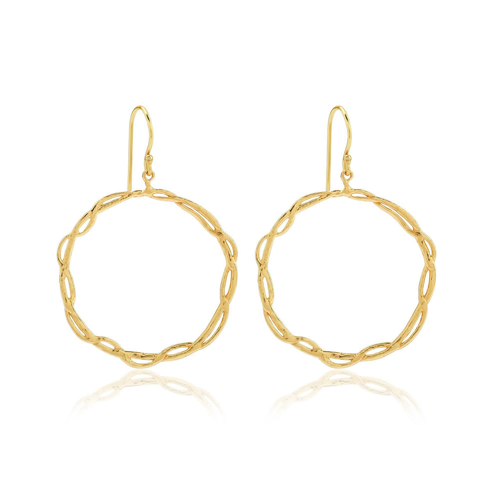 Spiral Circle Earrings - La Vitá Jewels