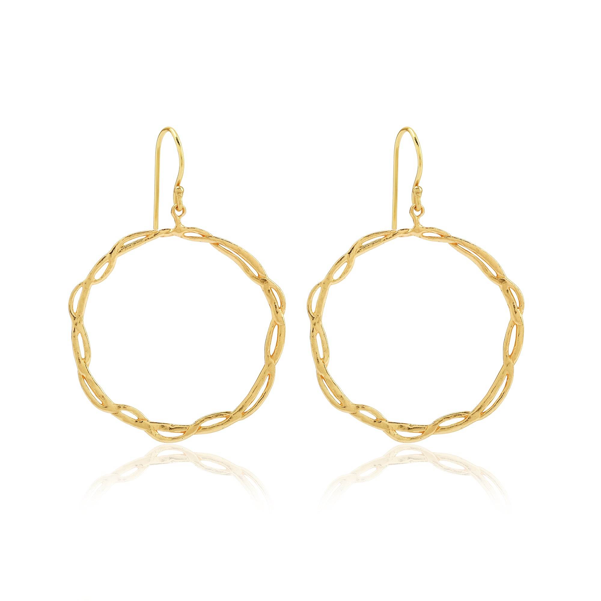 Spiral Circle Earrings - La Vitá Jewels