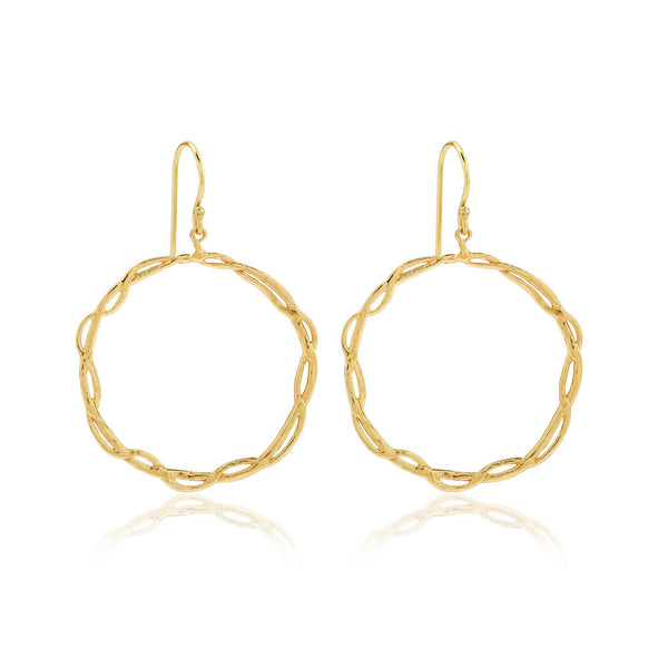 Spiral Circle Earrings - La Vitá Jewels