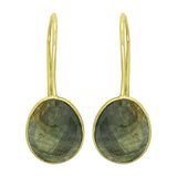 22k  Labradorite  Dangle Earrings