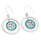 Silver Plated Smoky  Dangle Earrings