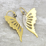 Gold Silver Black Rhodium Plated Butterfly Dangle Earrings