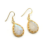 White Chalcedony  Dangle Earrings