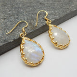 White Chalcedony  Dangle Earrings