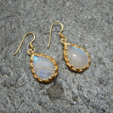 White Chalcedony  Dangle Earrings