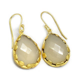 White Chalcedony  Dangle Earrings