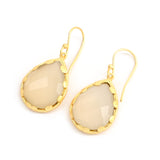 White Chalcedony Dangle Earrings