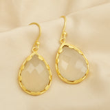White Chalcedony Dangle Earrings