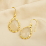 White Chalcedony Dangle Earrings