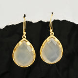 White Chalcedony Dangle Earrings