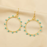 Turquoise Beads Dangle Earrings