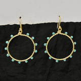 Turquoise Beads Dangle Earrings