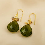 Sterling Silver Natures Embraced Gem Stone Drop Earrings - La Vitá Jewels