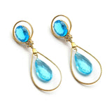 Celestial Blue Topaz Drop Earrings