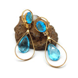 Celestial Blue Topaz Drop Earrings