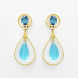 Celestial Blue Topaz Drop Earrings