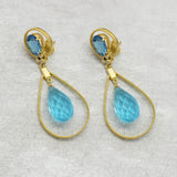 Celestial Blue Topaz Drop Earrings