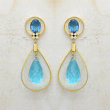 Celestial Blue Topaz Drop Earrings