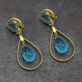 Celestial Blue Topaz Drop Earrings