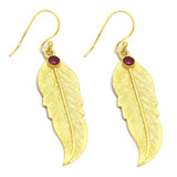 Smoky Ruby  Dangle Earrings