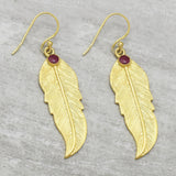 Smoky Ruby  Dangle Earrings