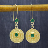 Green Onyx  Dangle Earrings