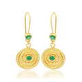Green Onyx Dangle Earrings in Sterling Silver - La Vitá Jewels