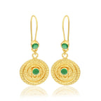 Green Onyx Dangle Earrings in Sterling Silver - La Vitá Jewels