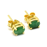 Green Onyx Stud Earrings