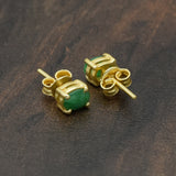 Green Onyx Stud Earrings