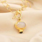Rainbow and Labradorite Drop Necklaces - La Vitá Jewels