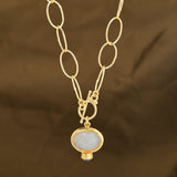 Rainbow and Labradorite Drop Necklaces