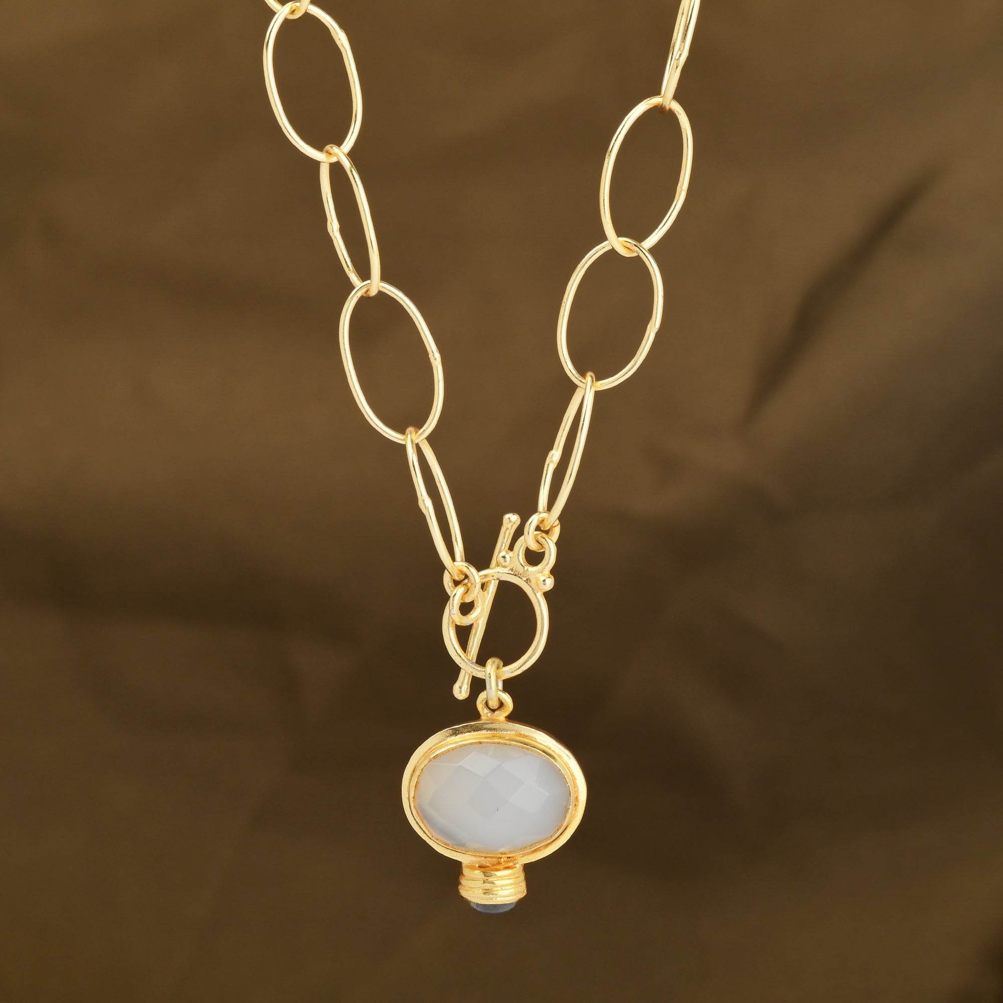 Rainbow and Labradorite Drop Necklaces - La Vitá Jewels