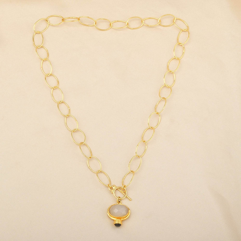 Rainbow and Labradorite Drop Necklaces - La Vitá Jewels