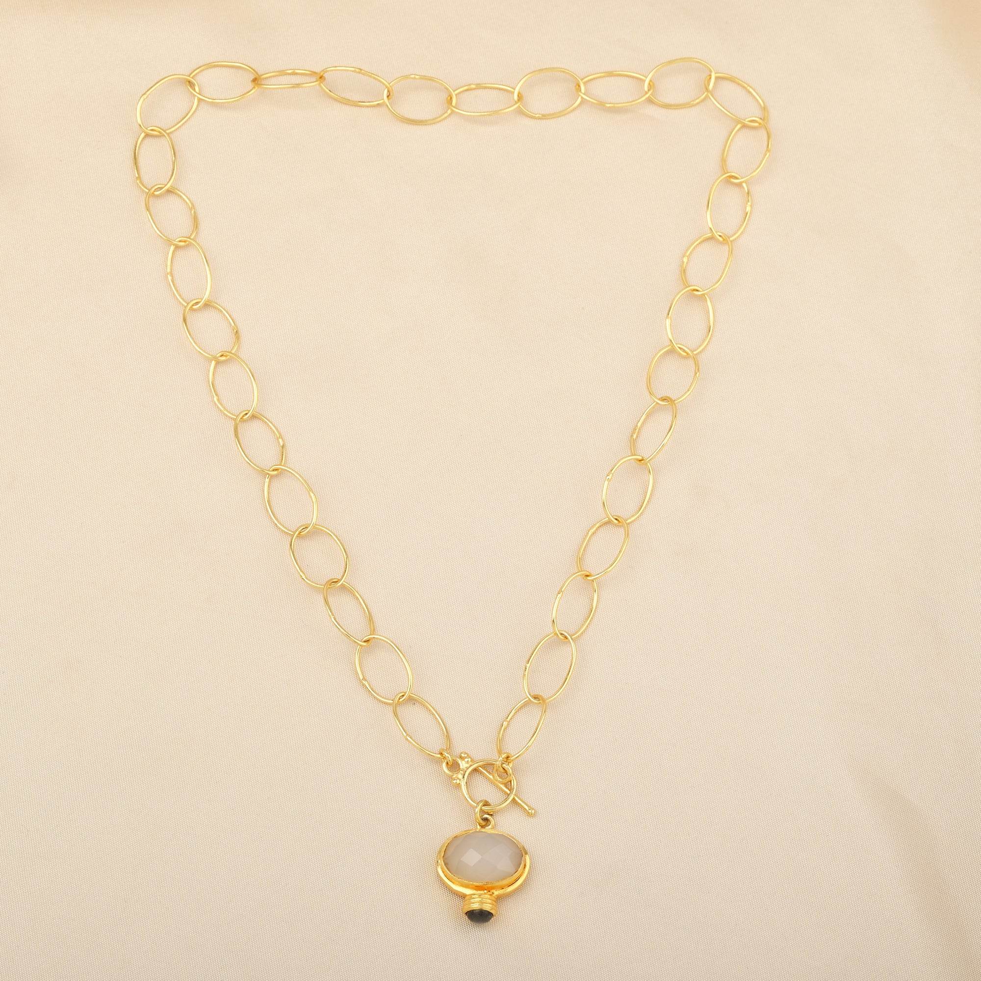 Rainbow and Labradorite Drop Necklaces - La Vitá Jewels